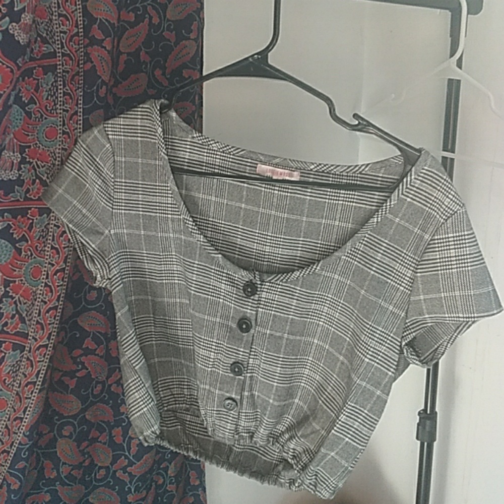 Plaid Pacsun croptop
